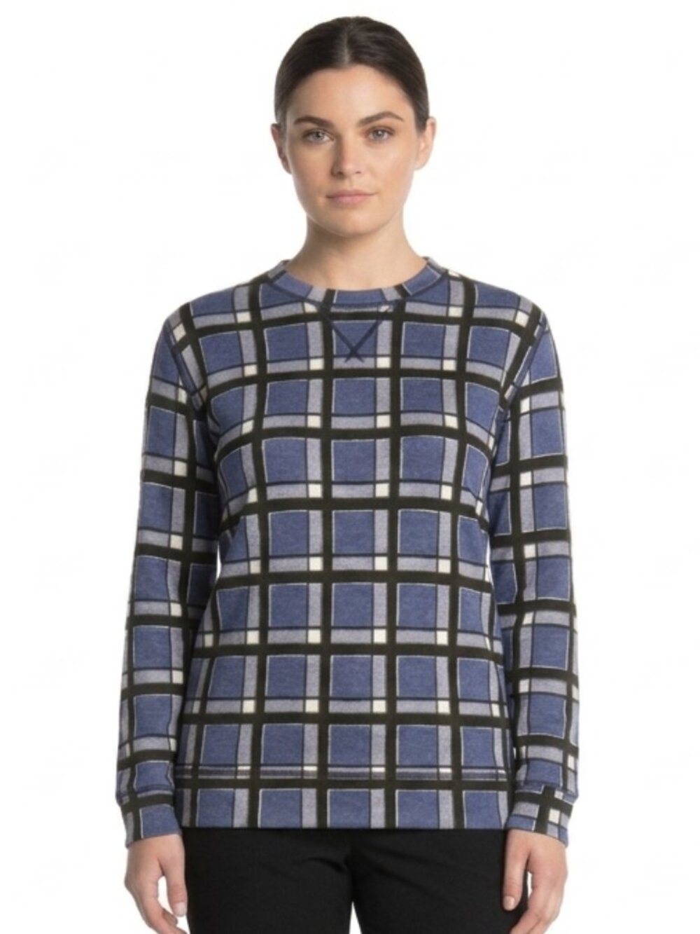 Marc by Marc Jacobs "Toto" Skipper Blue Check Sweatshirt- Sz. Lrg